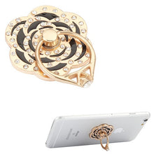 Load image into Gallery viewer, Black Flower Diamond Adhesive Ring Stand