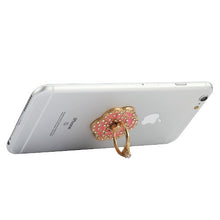 Load image into Gallery viewer, Pink Flower Diamond Adhesive Ring Stand
