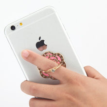 Load image into Gallery viewer, Pink Flower Diamond Adhesive Ring Stand