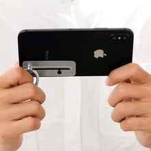 Load image into Gallery viewer, Electroplating Silver Matte Sliding Metal Ring Stand