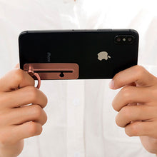 Load image into Gallery viewer, Electroplating Rose Gold Sliding Metal Ring Stand