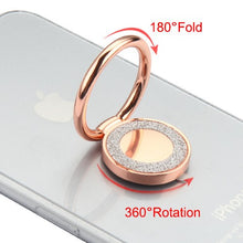 Load image into Gallery viewer, Stand-Rose Gold 3D Crystal Bling Metal Ring Stand