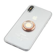 Load image into Gallery viewer, Stand-Rose Gold 3D Crystal Bling Metal Ring Stand