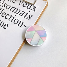 Load image into Gallery viewer, Glossy Popular Marble Expanding Phone Stand Grip Finger Rring Support Anti-Fall Round Foldable Mobile Phone Holder for iPhone 11