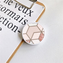 Load image into Gallery viewer, Glossy Popular Marble Expanding Phone Stand Grip Finger Rring Support Anti-Fall Round Foldable Mobile Phone Holder for iPhone 11
