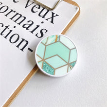Load image into Gallery viewer, Glossy Popular Marble Expanding Phone Stand Grip Finger Rring Support Anti-Fall Round Foldable Mobile Phone Holder for iPhone 11