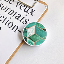 Load image into Gallery viewer, Glossy Popular Marble Expanding Phone Stand Grip Finger Rring Support Anti-Fall Round Foldable Mobile Phone Holder for iPhone 11