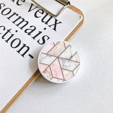 Load image into Gallery viewer, Glossy Popular Marble Expanding Phone Stand Grip Finger Rring Support Anti-Fall Round Foldable Mobile Phone Holder for iPhone 11