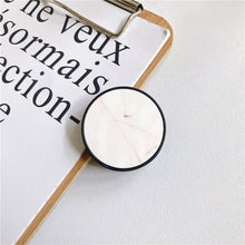 Load image into Gallery viewer, Glossy Popular Marble Expanding Phone Stand Grip Finger Rring Support Anti-Fall Round Foldable Mobile Phone Holder for iPhone 11