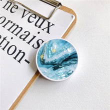 Load image into Gallery viewer, Glossy Popular Marble Expanding Phone Stand Grip Finger Rring Support Anti-Fall Round Foldable Mobile Phone Holder for iPhone 11