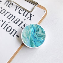 Load image into Gallery viewer, Glossy Popular Marble Expanding Phone Stand Grip Finger Rring Support Anti-Fall Round Foldable Mobile Phone Holder for iPhone 11