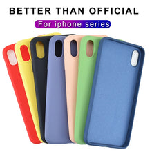 Load image into Gallery viewer, Luxury Official Silicone Case For iphone 7 8 6S 6 Plus X XS 12 mini 11 Pro MAX XR Case for Apple iphone X 12 pro max Cover case