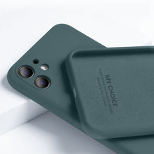 Load image into Gallery viewer, For iPhone 11 12 Pro SE 2 Case Luxury Original Silicone Full Protection Soft Cover For iPhone X XR 11 XS Max 7 8 6 6s Phone Case